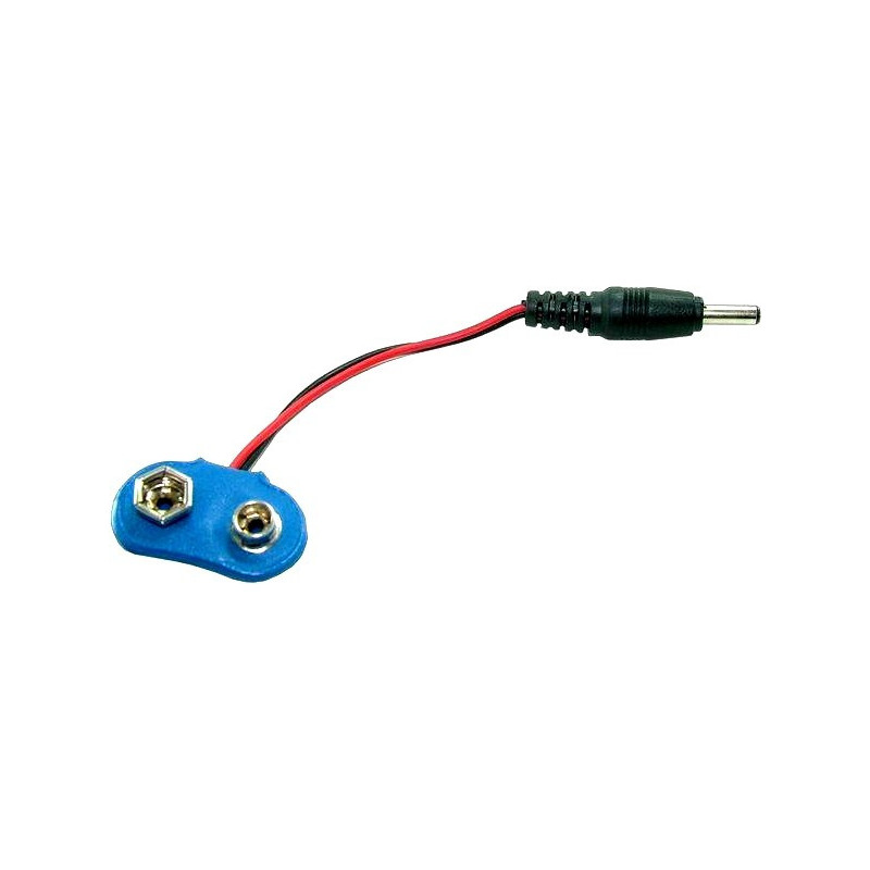 Cabluri adaptoare Cablu adaptor soclu baterie 6F22 la mufa c.c. 1.35 x 3.5 mm 1,27 Lei