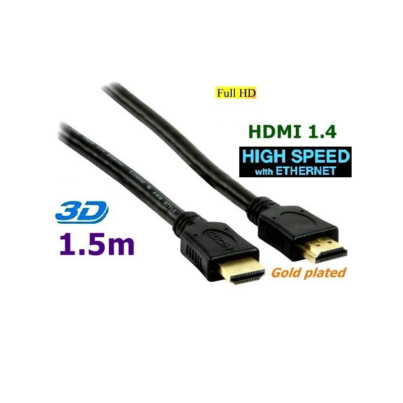Cabluri audio - video Cablu HDMI 1.4 cu ethernet 1.5m 12,90 Lei