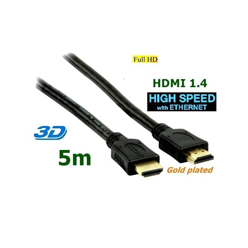 Cabluri audio - video Cablu HDMI 1.4 cu ethernet 5m 23,28 Lei