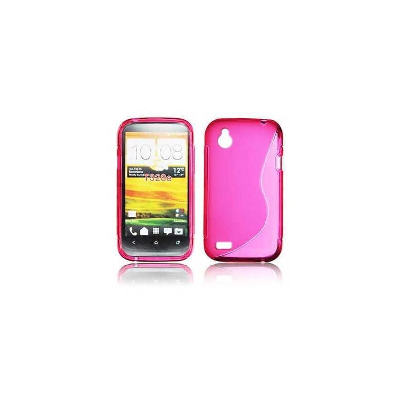 Carcase,Huse Husa silicon BackCase S-line HTC Desire X roz 7,71 Lei