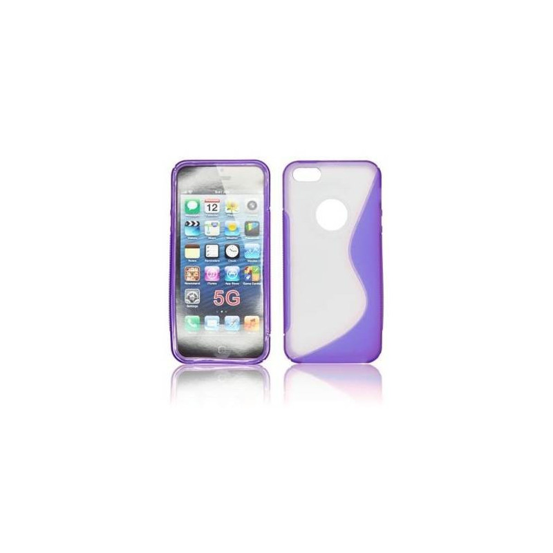 Carcase,Huse Husa silicon BackCase S-line iPhone 5 violet/transparenta 8,20 Lei Carcase,Huse Husa silicon BackCase S-line iPhone 5 violet/transparenta 8,20 Lei