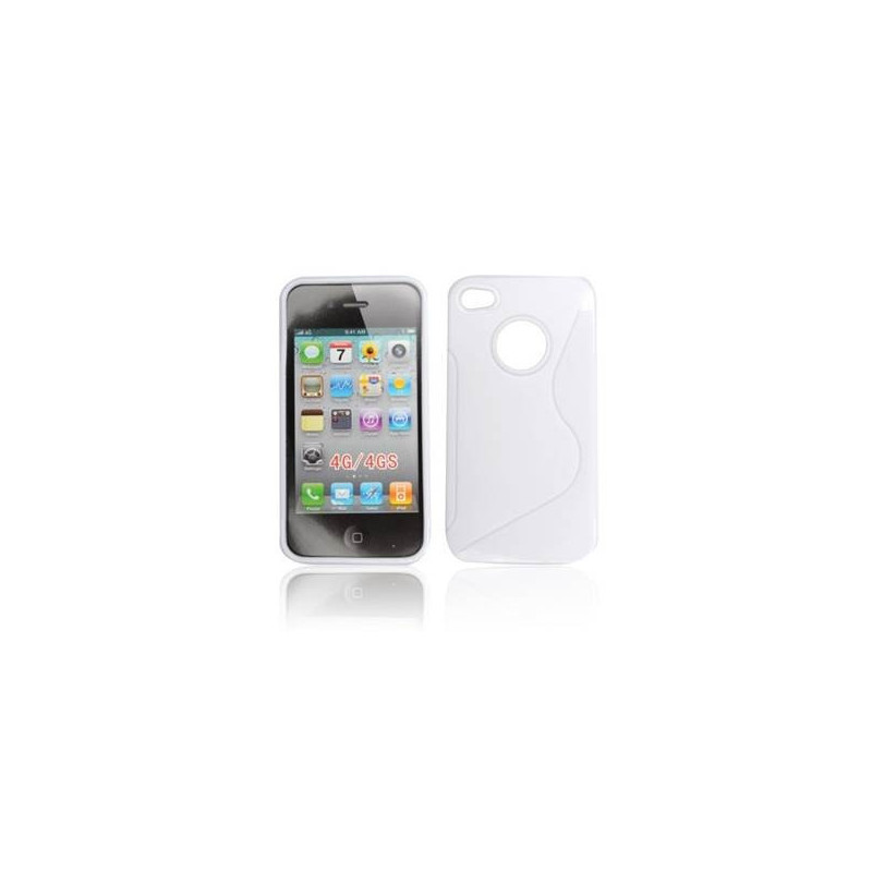 Carcase,Huse Husa silicon BackCase S-line Apple iPhone 4/4S alba 7,71 Lei
