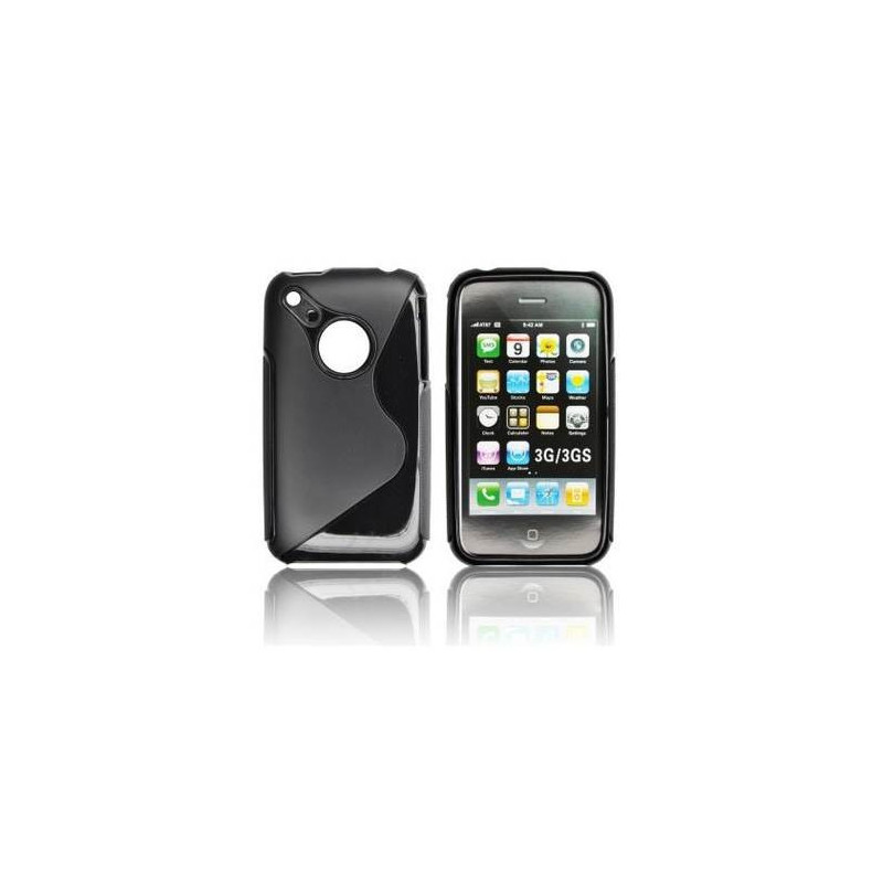 Carcase,Huse Husa silicon BackCase S-line Apple iPhone 3S neagra 7,71 Lei