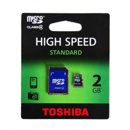 MicroSDHC 2Gb Toshiba cu adaptor