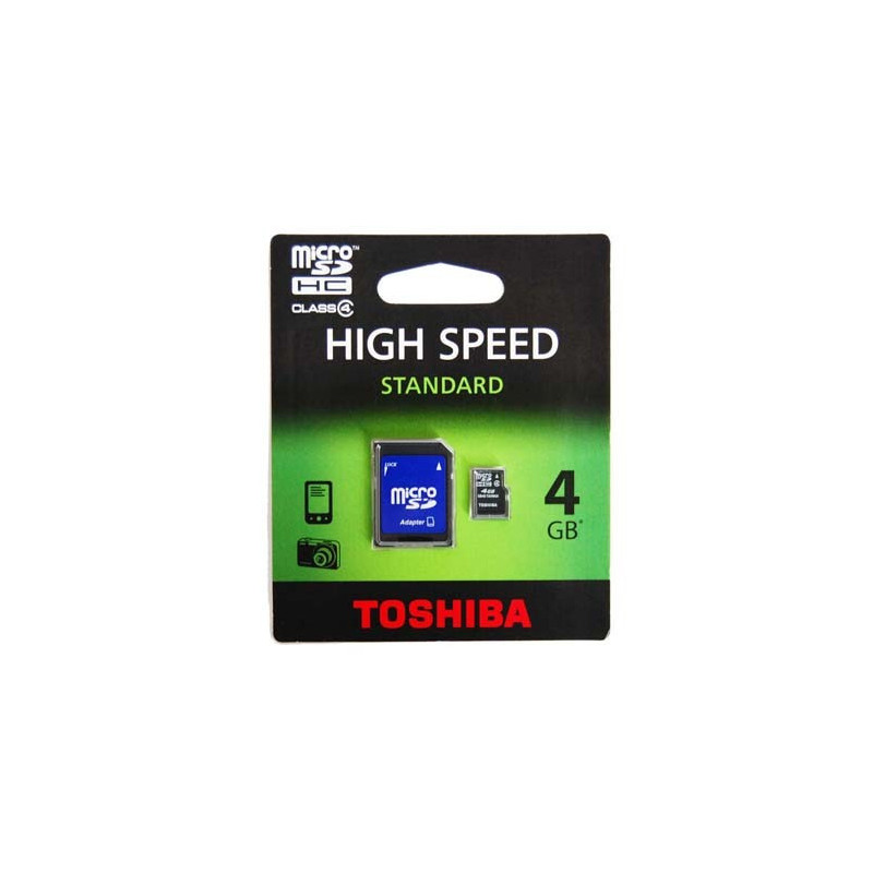 Carduri & Memorii USB MicroSDHC 4Gb Toshiba cu adaptor 28,79 Lei