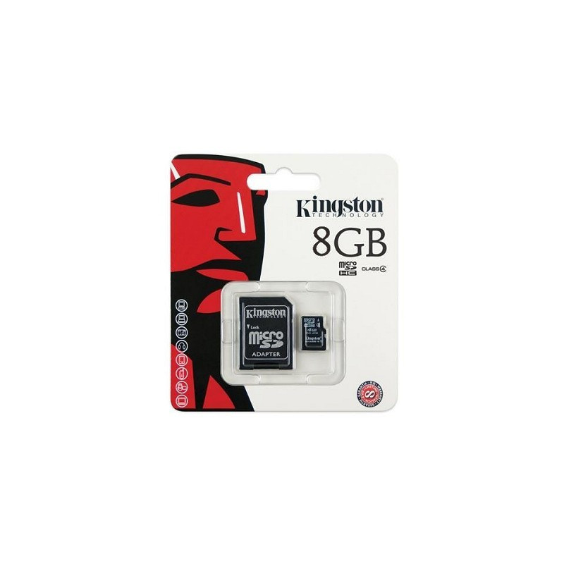 Carduri & Memorii USB MicroSDHC 8Gb Kingston cu adaptor 24,91 Lei