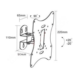 Suporturi TV Suport LCD 10-30inch 30KG negru 45,38 Lei