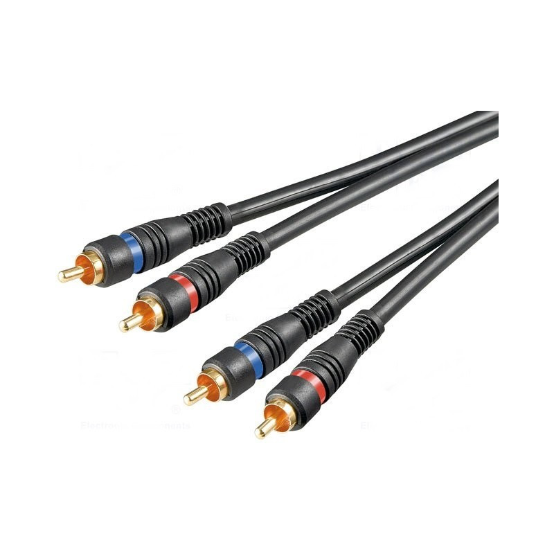 Cabluri audio - video Cablu 2RCA tata la 2RCA tata OFC 1.5m negru 8,03 Lei