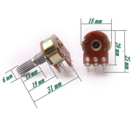 Potentiometre Potentiometru stereo 250K 1,47 Lei