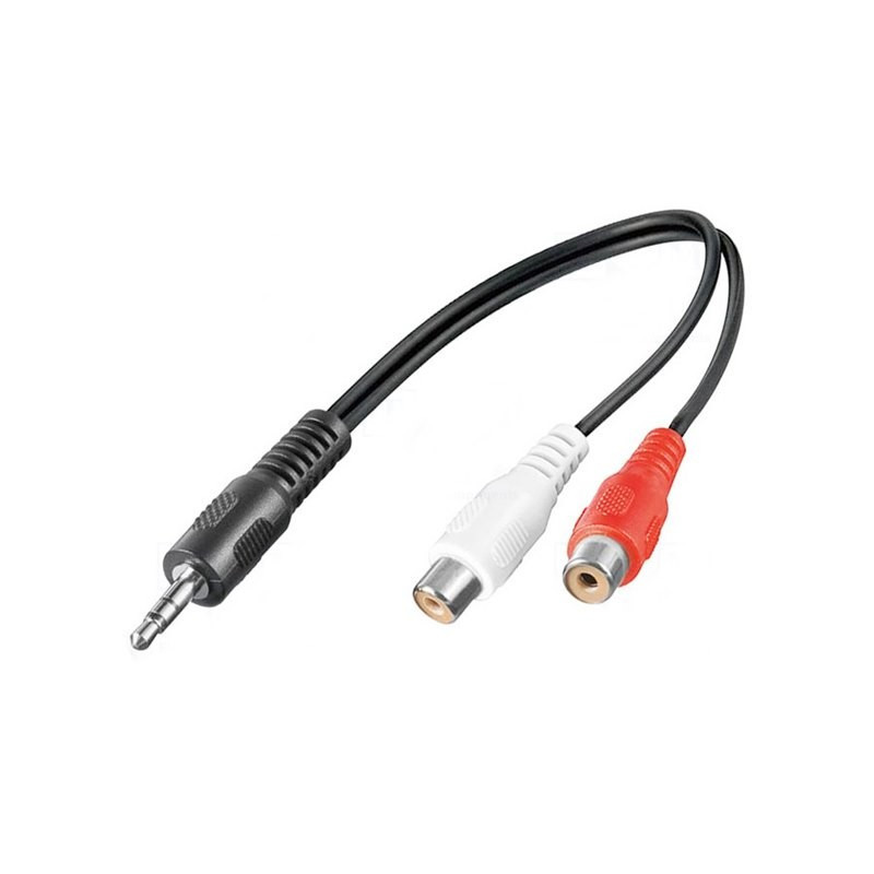 Cabluri audio - video Cablu jack 3.5mm stereo tata - 2RCA mama 0.2m 4,98 Lei