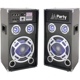Incinte acustice Set 2 boxe karaoke 25cm USB/SD/Bluetooth 400W 584,66 Lei