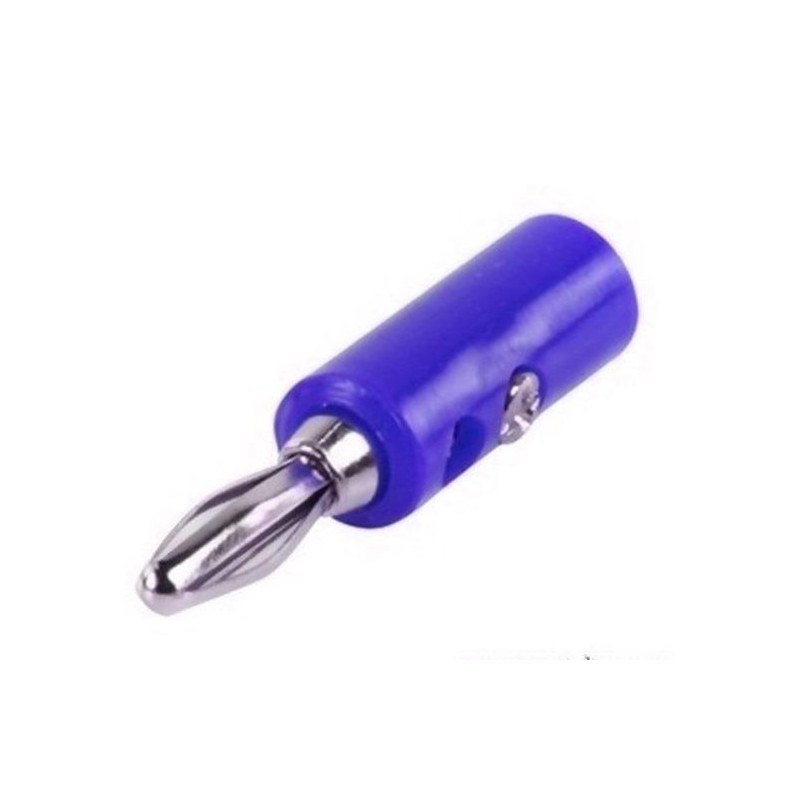 Conectori tip banana Mufa banana tata albastru 4mm 1,27 Lei