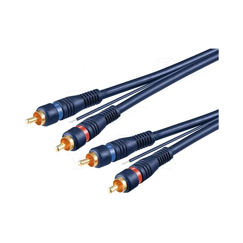 Cabluri audio - video Cablu 2RCA tata la 2RCA tata OFC 3m albastru 15,15 Lei