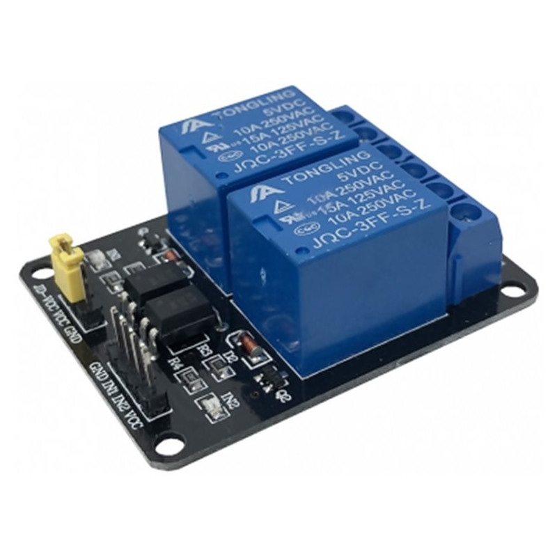 Relee Modul releu 2 canale pe cablaj 5V izolat galvanic prin optocuplor 10,68 Lei