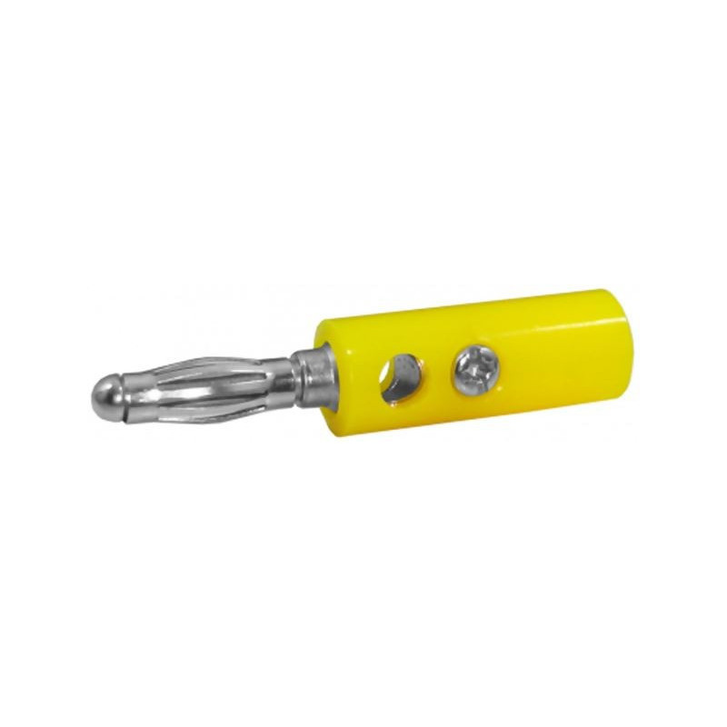 Conectori tip banana Mufa banana tata galbena 4mm 1,27 Lei