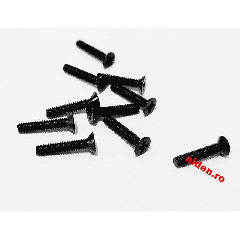 Asamblare Surub M2x10mm cap îngropat set 10buc. negru 1,58 Lei