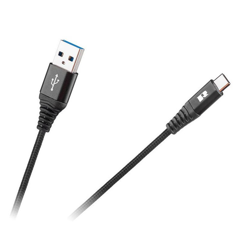 Cabluri audio - video Cablu USB tata - Tip C 0.5m REBEL negru 7,02 Lei