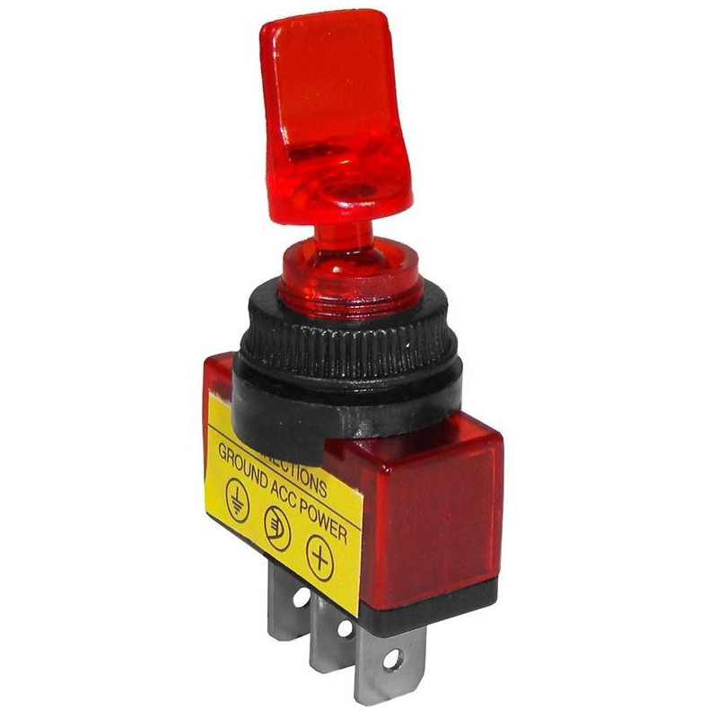 Intrerupator ON/OFF cu led 12V Rosu Intrerupator ON/OFF cu led 12V Rosu