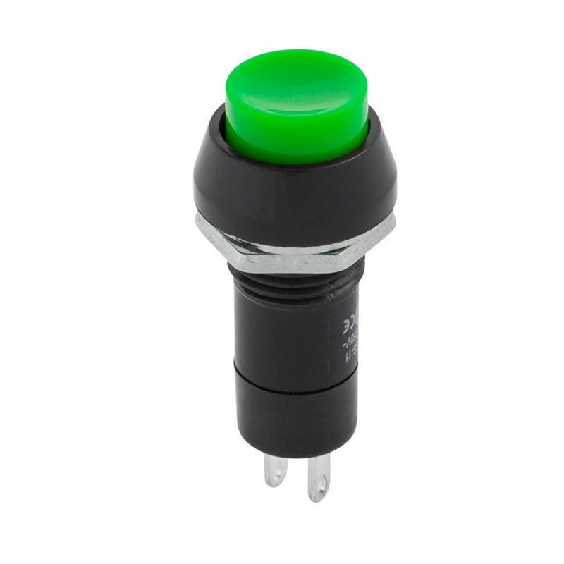 Intrerupator prin apasare rotund verde Intrerupator prin apasare rotund verde