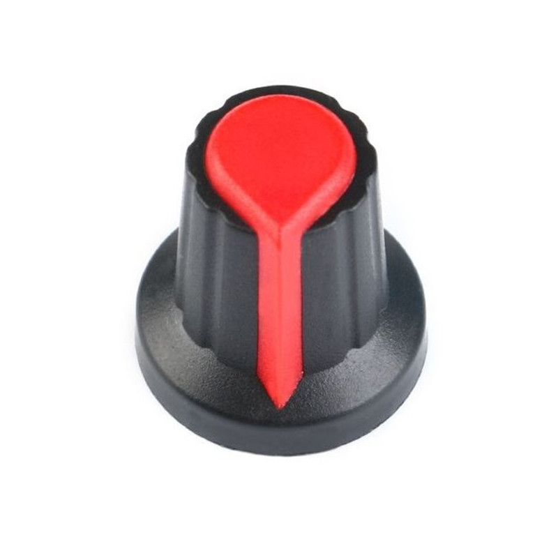 Butoane potentiometru Buton potentiometru plastic rosu/negru 0,50 Lei