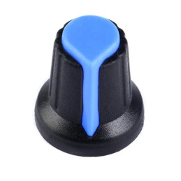 Buton potentiometru plastic albastru/negru