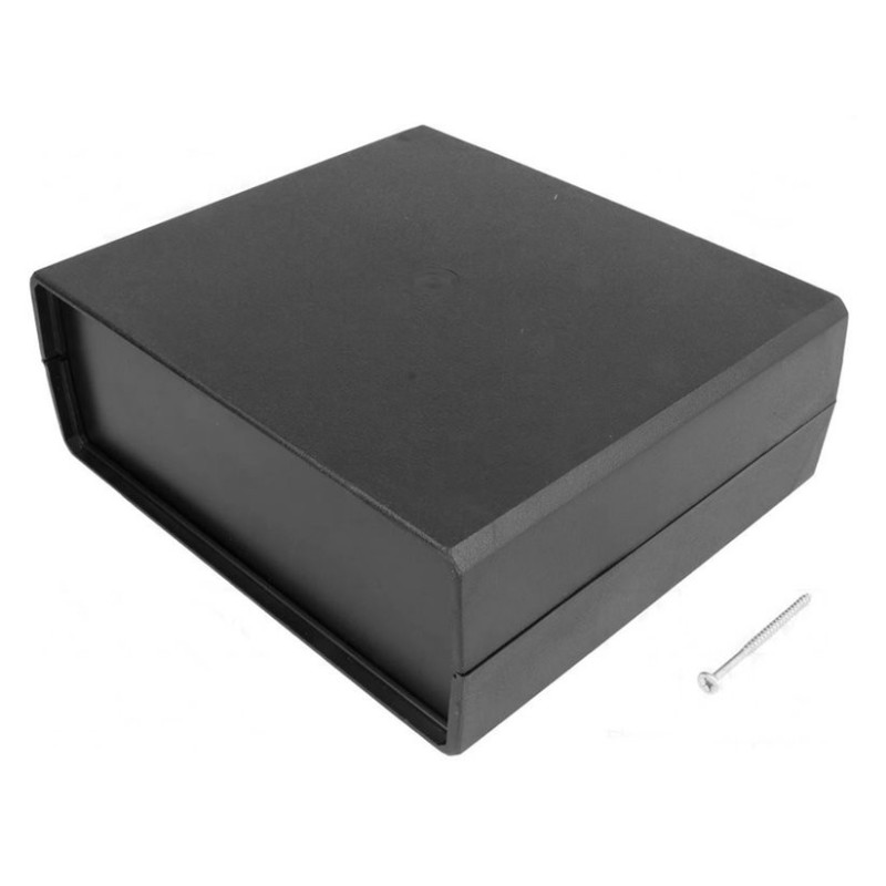 Cutii, carcase Carcasa cu panou 159x139x59mm neagra 25,32 Lei