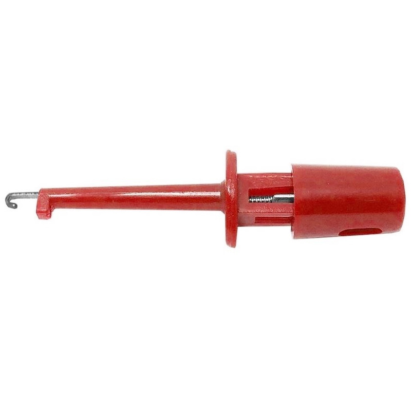 Cleme crocodil Clips de masurare cu carlig 43x12mm rosu 2,29 Lei