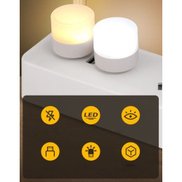 Lanterne/lupe Mini lampa pe USB 24x36mm alb rece 2,29 Lei