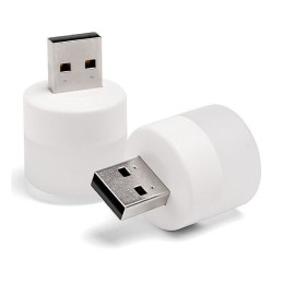 Mini lampa pe USB 24x36mm alb cald