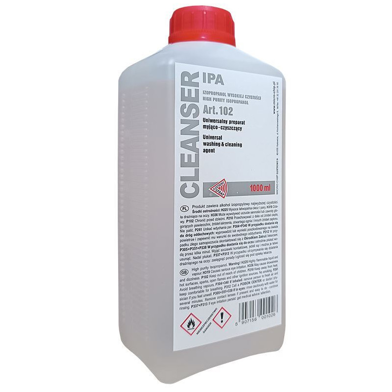 Alcool izopropilic de inalta puritate IPA 1L Alcool izopropilic de inalta puritate IPA 1L