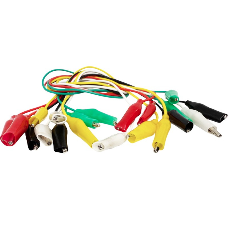 Aparate de masura & accesorii Set 10 cabluri cu cleme crocodil 45cm 15,15 Lei