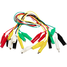 Aparate de masura & accesorii Set 10 cabluri cu cleme crocodil 45cm 15,15 Lei