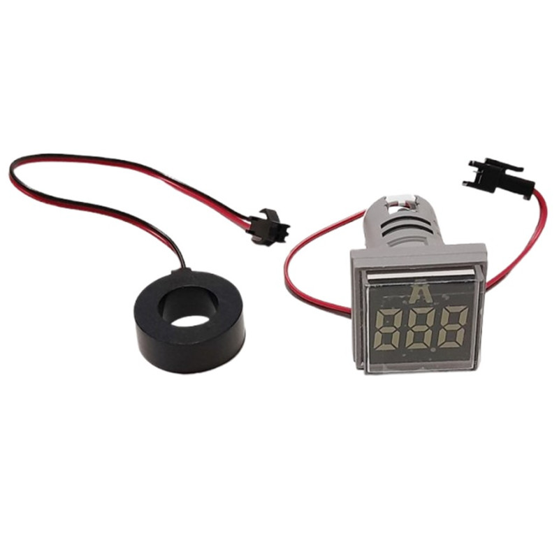 Aparate de masura & accesorii Ampermetru digital 3 dig. cu led-uri 0-100A ALB 220V/380V 17,90 Lei