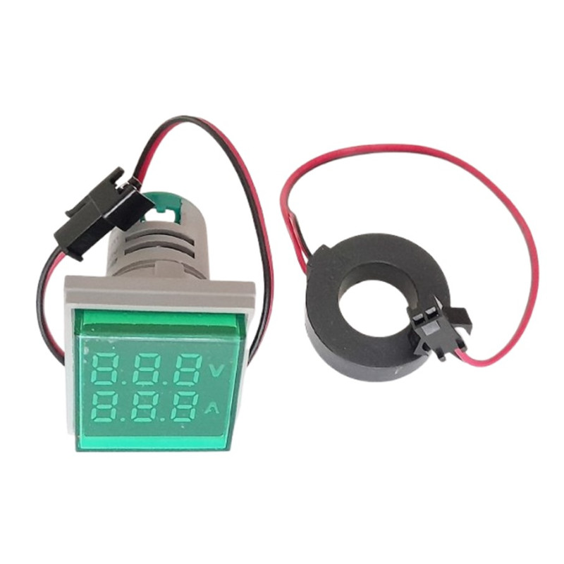 Aparate de masura & accesorii Voltmetru si ampermetru digital cu LED-uri 50V-500V / 0-100A verde 22,90 Lei