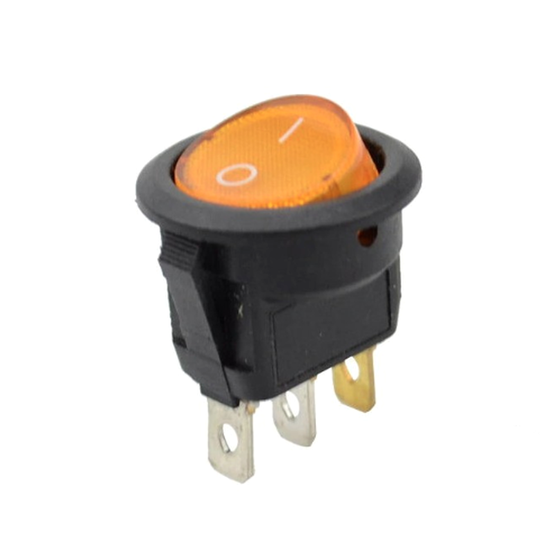 Intrerupatoare Intrerupator rotund cu led on/off portocaliu 3,65 Lei