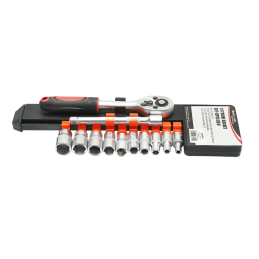 Truse/Seturi Set clichet 1/4 cu 10 tubulare si extensie Cr-V 34,50 Lei