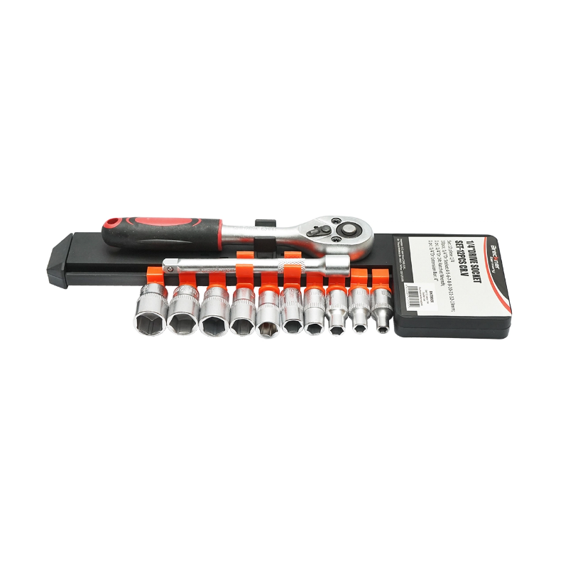 Truse/Seturi Set clichet 1/4 cu 10 tubulare si extensie Cr-V 36,90 Lei Truse/Seturi Set clichet 1/4 cu 10 tubulare si extensie Cr-V 36,90 Lei