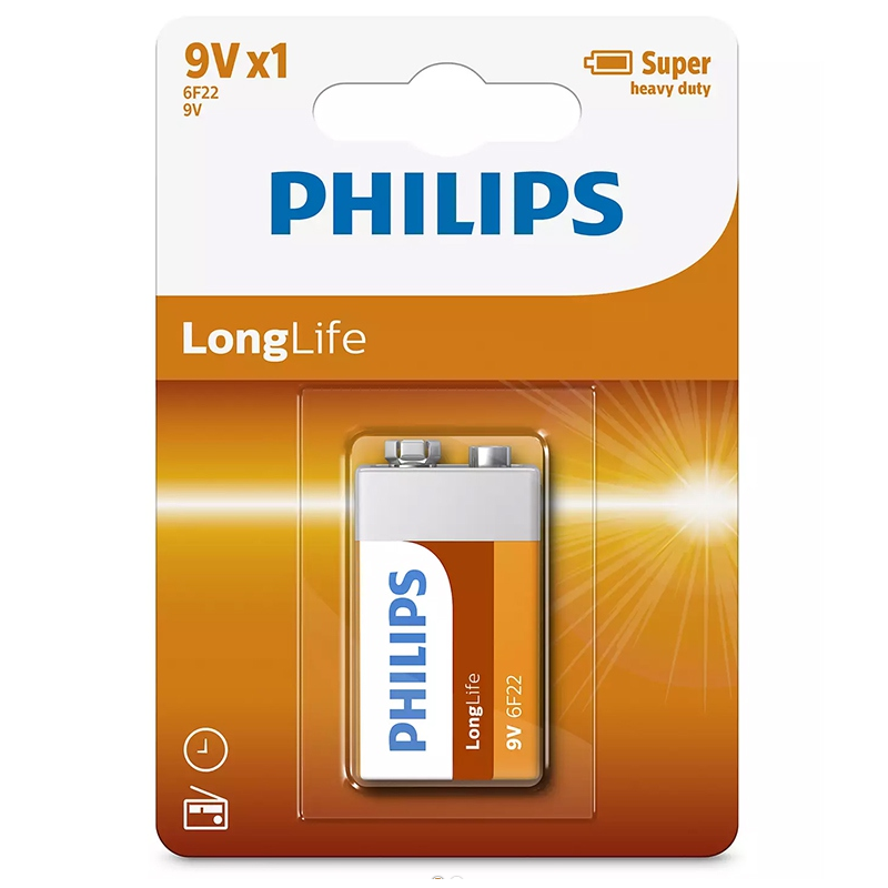 Baterii nealcaline/ Baterie 9V Longlife Philips 6,45 Lei Baterii nealcaline/ Baterie 9V Longlife Philips 6,45 Lei